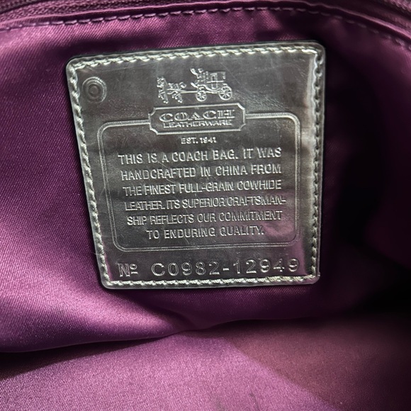 Coach Midnight Black Satchel